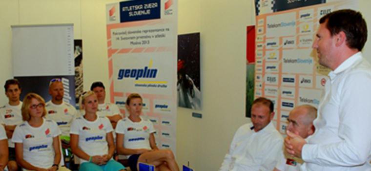 Press conference of the Slovenian Athletics Federation held at Geoplin